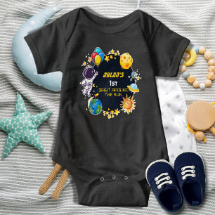 Rymden Astronaut Galaxy Baby 1:a födelsedag T Shirt