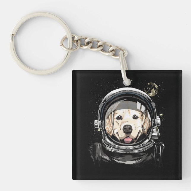 Rymden Astronaut Golden Retriever Älskare Pet D (Framsidan)