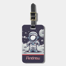 Rymden Astronaut Luggage Tag