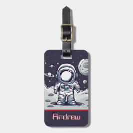 Rymden Astronaut Luggage Tag Bagagebricka
