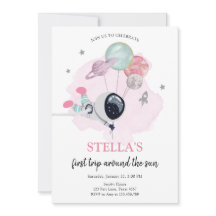 Rymden Astronaut Orange Girl First Birthday