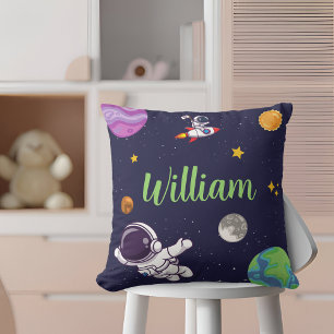 Rymden Astronaut Personlig Navy Blue Kudde