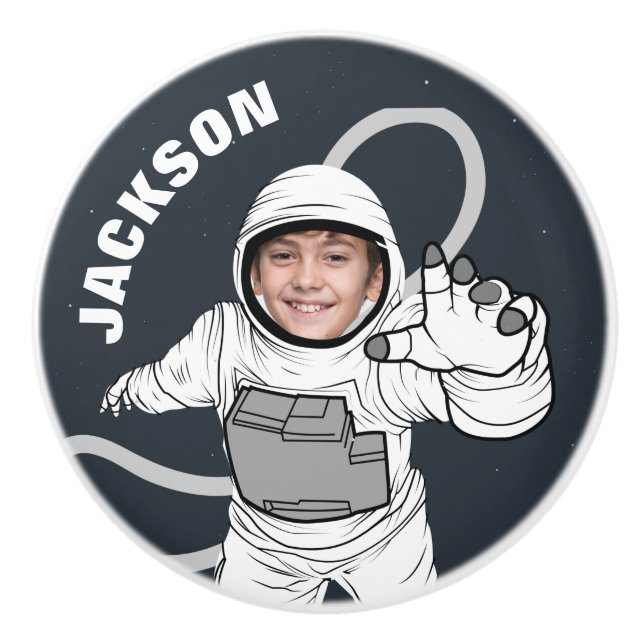 Rymden Astronaut Photo Personlig Knopp (Framsidan)