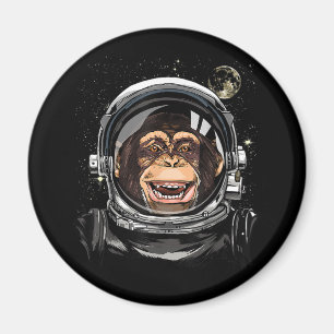 Rymden Astronaut Vild Zoo Animal Ansikte Magnet