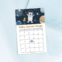 Rymden Baby Shower Bingo Game