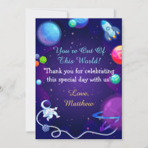 Rymden Baby Shower Blue Astronaut Planet