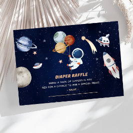 Rymden Baby Shower Diaper Raffle Biljett Encl Tilläggskort