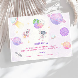 Rymden Baby Shower Diaper Raffle Biljett Tilläggskort