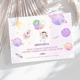 Rymden Baby Shower Diaper Raffle Biljett Tilläggskort