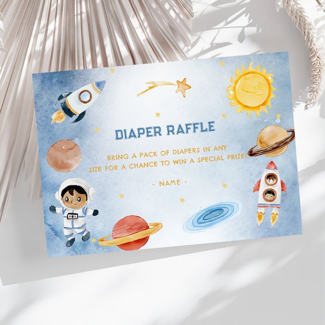 Rymden Baby Shower Diaper Raffle Tilläggskort (Skapare uppladdad)