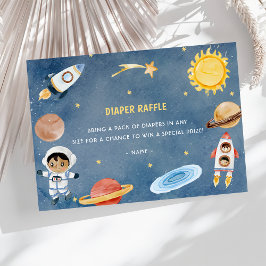 Rymden Baby Shower Diaper Raffle Tilläggskort