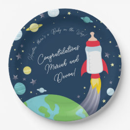 Rymden Baby Shower Flaska Rocket Spacesship