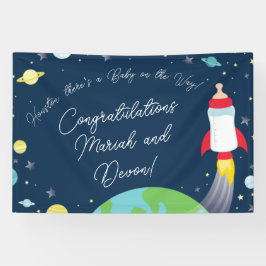 Rymden Baby Shower Flaska Rocket Spacesship