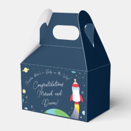 Rymden Baby Shower Flaska Rocket Spacesship Presentaskar