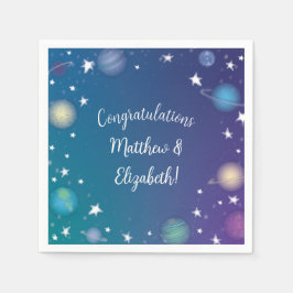 Rymden Baby Shower Galaxy Pappersservett