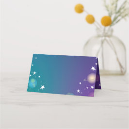 Rymden Baby Shower Galaxy Placeringskort