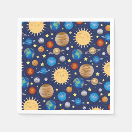 Rymden Baby Shower Pappersservett