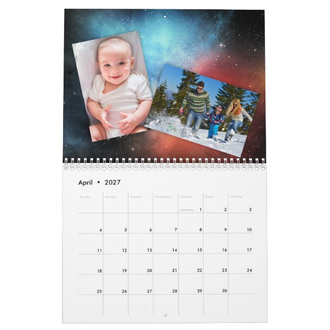 Rymden Background Celestial Anpassningsbar Photo Kalender (Apr 2027)