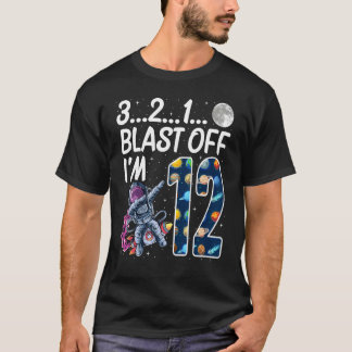 Rymden, barlast av 12 år gammal 12:e-födelsedagspa t shirt
