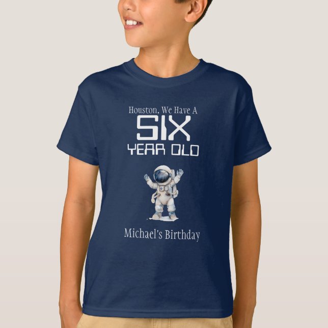 Rymden Birthday Boy Shirt T Shirt (Framsida)