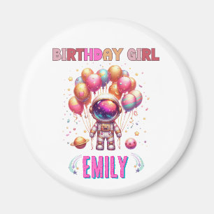 Rymden Birthday Girl Flight Crew Magnet