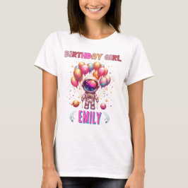 Rymden Birthday Girl Flight Crew T Shirt