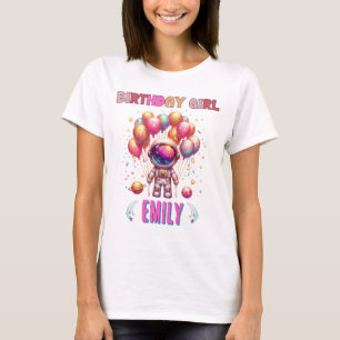 Rymden Birthday Girl Flight Crew T Shirt