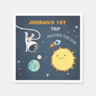 Rymden Birthday Napkins racket Astronaut Frakt Pappersservett