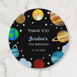 Rymden Birthday Planets Galaxy Boys Party Gåvor Etiketter
