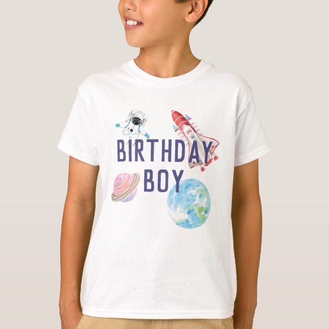 Rymden Birthday Shirt T (Framsida)