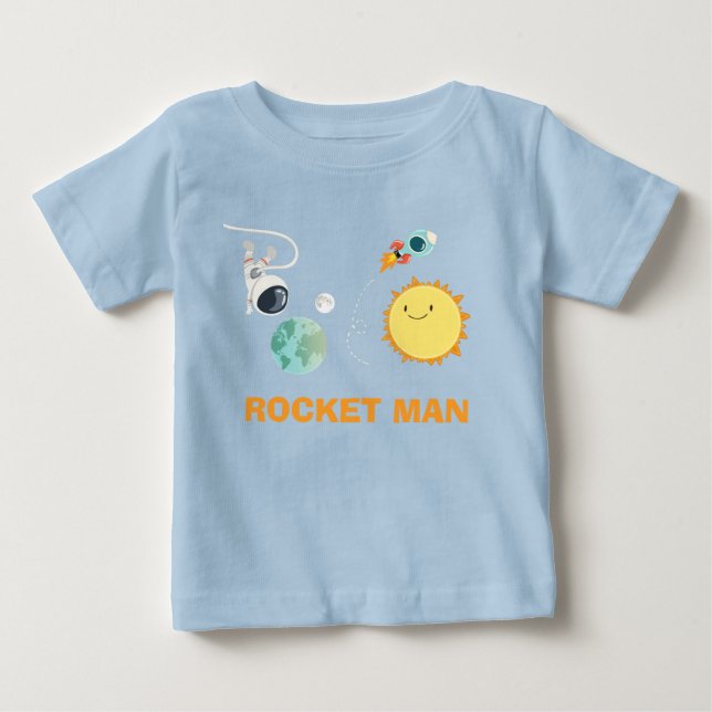 Rymden Birthday T-shirt Rocket Astronaut (Framsida)