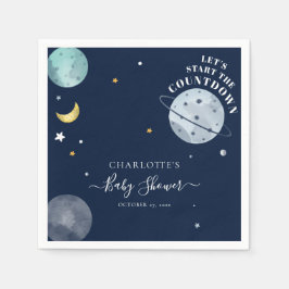 Rymden Boy Baby Shower Papper Pappersservett