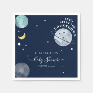 Rymden Boy Baby Shower Papper Pappersservett