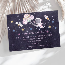 Rymden Boys Baby Shower Diaper Raffle Biljett Tilläggskort