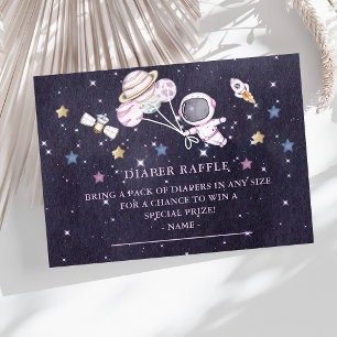 Rymden Boys Baby Shower Diaper Raffle Biljett Tilläggskort