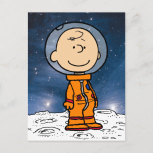 Rymden Charlie Brown Astronaut Vykort