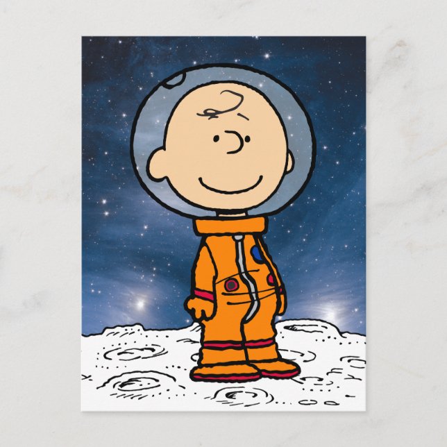 Rymden | Charlie Brown Astronaut Vykort (Framsida)