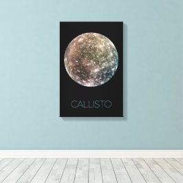 Rymden, Cosmos, Solar System, Måne Callisto Canvastryck