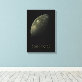 Rymden, Cosmos, Solar System, Måne Callisto Canvastryck