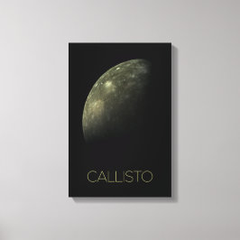 Rymden, Cosmos, Solar System, Måne Callisto Canvastryck