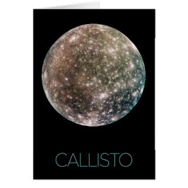 Rymden, Cosmos, Solar System, Måne Callisto Hälsningskort