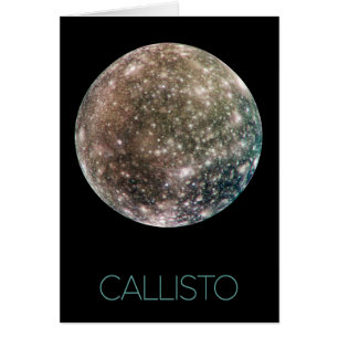 Rymden, Cosmos, Solar System, Måne Callisto Hälsningskort