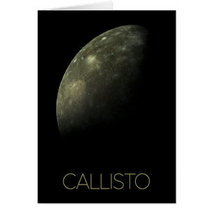 Rymden, Cosmos, Solar System, Måne Callisto Hälsningskort