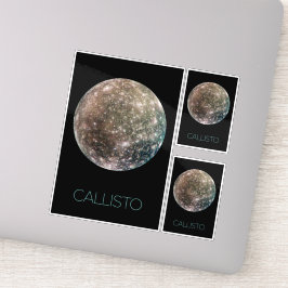 Rymden, Cosmos, Solar System, Måne Callisto Klistermärken