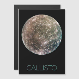 Rymden, Cosmos, Solar System, Måne Callisto Magnetisk Inbjudningskort