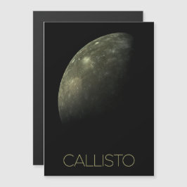 Rymden, Cosmos, Solar System, Måne Callisto Magnetisk Inbjudningskort