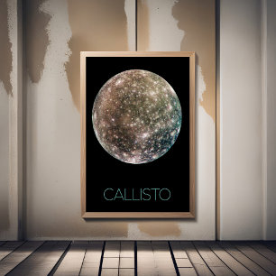 Rymden, Cosmos, Solar System, Måne Callisto Poster