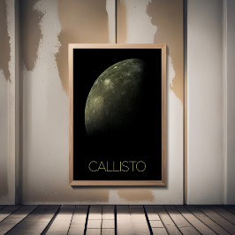 Rymden, Cosmos, Solar System, Måne Callisto Poster