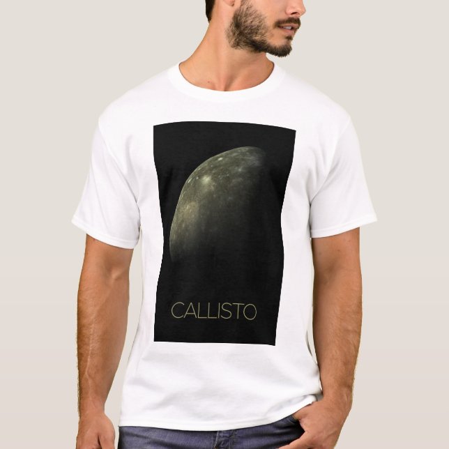 Rymden, Cosmos, Solar System, Måne Callisto T Shirt (Framsida)