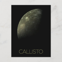 Rymden, Cosmos, Solar System, Måne Callisto Vykort